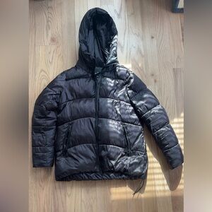 Sam Edelman Shiny Black Puffer Jacket